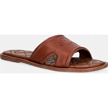 Dámské pantofle Kožené pantofle ZADIG&VOLTAIRE Beach Mule SWCT02130 hnědá 88X, EUR 41