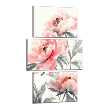 Obraz Obraz na plátně Krásné růžové květy , třídílný 4353CX