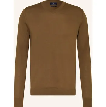 Pánský svetr Strokesman's Pánský Svetr Z Merino Vlny, hnědá, XL