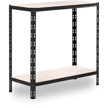 regál SUPER EKO HIT - Policový regál Trestles RNDU-KUI 900x900x400, nosnost 350 kg, 2 police, černý