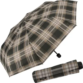 Deštník DERBY Hit Mini Check - skládací deštník šedá 70068P02
