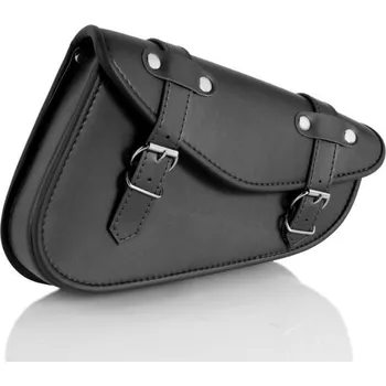 Zavazadlo na motocykl Kožená sedlová brašna CUSTOMACCES DETROIT AP0002N černý pravý pro HONDA CMX 500 Rebel