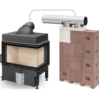 Krbová vložka Romotop DYNAMIC R 3G S 72.44.42.21A - rohová kamnová vložka s akumulačním modulárním systémem AMS