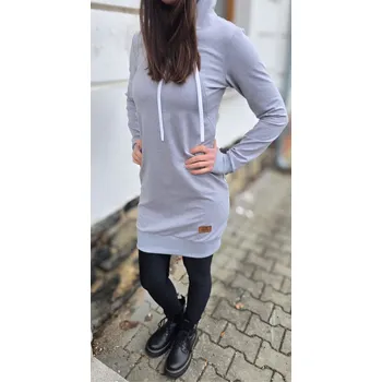 Těhotenská mikina Kulišárny Mikinošaty MELANGE kojicí VELIKOST: 38