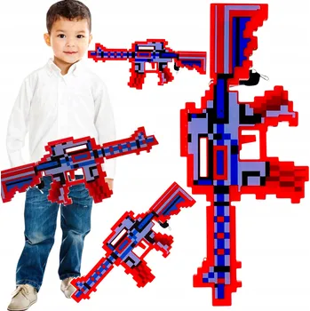 MINECRAFT PUŠKA RIFLE VELKÁ ZVUKOVÁ 39 CM ZBRAŇ SVÍTÍCÍ LED