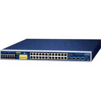 Switch PLANET IGS-R4215-24P4X síťový přepínač Řízený L2+ Gigabit Ethernet (10/100/1000) Podpora napájení po Ethernetu (PoE) 1U Modrá