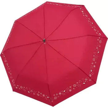 Deštník DERBY Mini Xmas Red Xmas - dámský skládací deštník červená 700065PX3BP