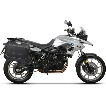 Zavazadlo na motocykl Kompletní sada bočních černých hliníkových kufrů SHAD TERRA BLACK 36L/47L , včetně montážní sady SHAD BMW F 650 GS/ F 700 GS/ F 800 GS pro BMW F 800 GS