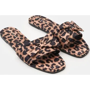 Dámská obuv Sinsay - Pantofle s mašlí v leopardím vzoru - vícebarevná - 830HU-MLC - 830HU-MLC-38