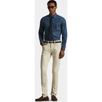 Pánská košile Polo Ralph Lauren Košile Core Replen 710548539 Tmavomodrá Slim Fit 3XL