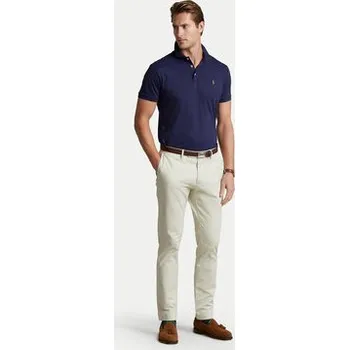 Pánské tričko Polo Ralph Lauren Polokošile 710713130006 Tmavomodrá Custom Slim Fit 3XL