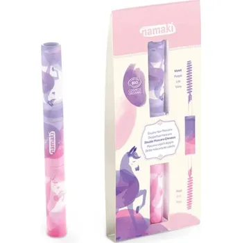 Barva na vlasy Namaki Oboustranná řasenka na vlasy Barva: Růžová/fialová