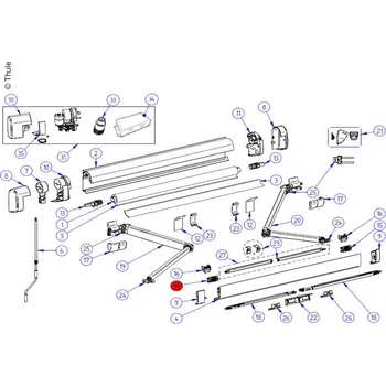 Příslušenství ke střešnímu nosiči Thule LH Conn podpůrná ramena 5200