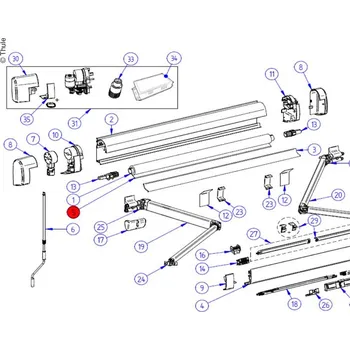 Markýza Thule Tkanina Omn.5200 5,0m šedá