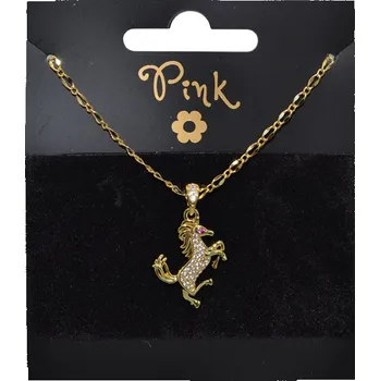 Pozlacený řetízek s přívěskem KŮŇ