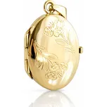 Lillian Vassago Zlatý přívěsek medailonek zdobený květinami LLV22-GP094