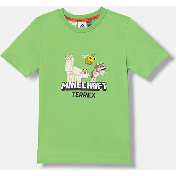 Chlapecké tričko Dětské bavlněné tričko adidas TERREX JZ3587 zelená 77X, vel. 170