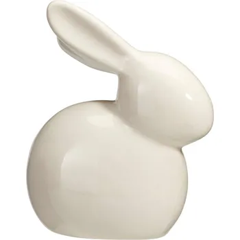 Velikonoční dekorace Velikonoční dekorativní porcelánový zajíc 8×3,8×10 cm – mix barev Barva: Bílá