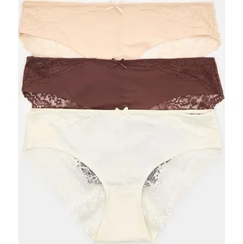 Kalhotky Sinsay - Kalhotky s krajkou 3 kusy - vícebarevná - 502GV-MLC - 502GV-MLC-XL