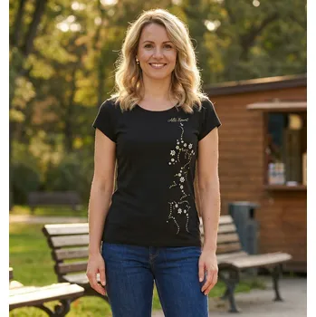 Dámské tričko Dámské triko ALTISPORT ALW133122 ČERNOZLATÁ S