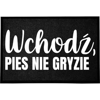 VCHODOVÁ ROHOŽKA 40X60CM ČERNÁ PRO DOMÁCNOST VTIPNÁ ZÁBAVNÁ PES NEKOUŠE
