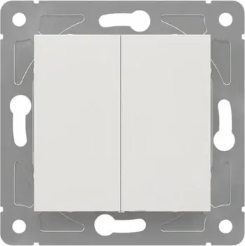 vypínač Schodišťový vypínač Klasik, Zápustný Elektromalt bílý QAD1009W