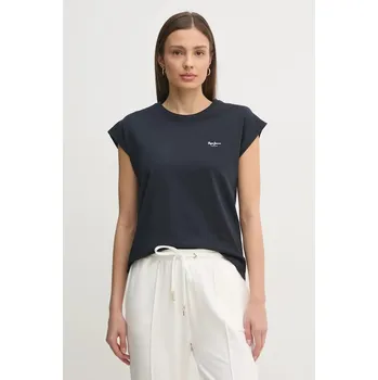 Pánské oblečení Bavlněné tričko Pepe Jeans BLOOMA PL506030 námořnická modř 59X, vel. XS