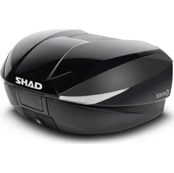 Zavazadlo na motocykl Vrchní kufr na motorku s barevným krytem SHAD SH58X Lesklá černá se zámkem PREMIUM pro BMW G 310 GS