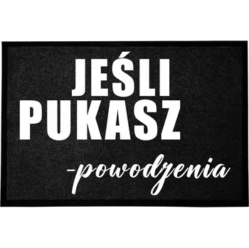Rohožka VSTUPNÍ ROHOŽKA 40X60 CM ČERNÁ DO DOMU S HUMOREM ZÁBAVNÁ, POKUD KLEPETE