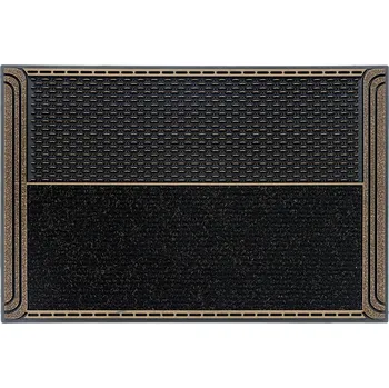 Rohožka VENKOVNÍ ČISTICÍ ZÓNA PŘED DVEŘE 40X60 VELKÁ GUMOVÁ PRÉMIOVÁ ROHOŽKA NA BOTY HNĚDÁ