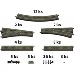 Roco Geoline Sada kolejí s podložím a příslušenstvím pro digitální startovací sady - 51250