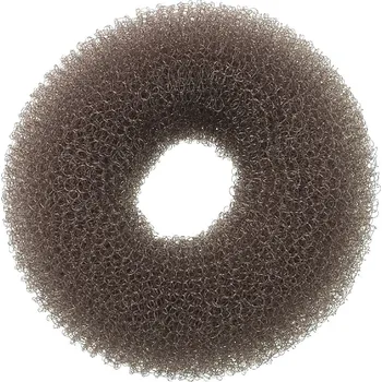 Kulatá výplň do drdolu Sibel - hnědá, 10 cm