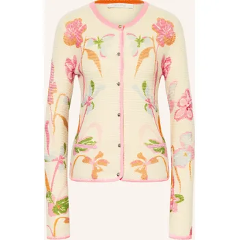 Dámská vesta Herzens Dámská Pletená Vesta, krémová / růžová / zelená, 40