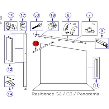 Příslušenství ke střešnímu nosiči Thule Podpora profilu Saf.Resid