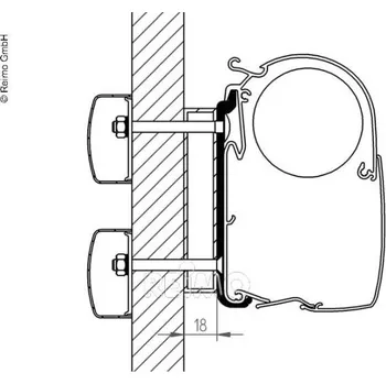 Markýza Thule Adaptér TO5200/8000/4900 Typ: Pro délku markýzy 4-6m