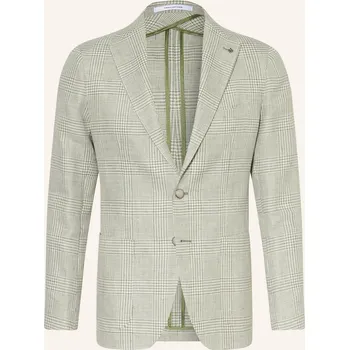 Pánské sako Tagliatore Pánské Sako Slim Fit S Lnem, světle zelená / bílá, 52