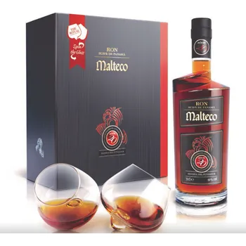 Rum Malteco Reserva del Fundador 20y 40% 0,7l Dárkové balení 2 skleničky Prémiový rum
