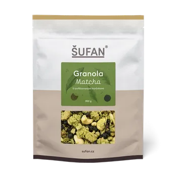 ŠUFAN s.r.o. Granola Matcha s lyofilizovanými borůvkami - 350 g