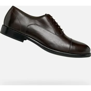 Pánská obuv Geox Pánské Tmavě hnědá pánská společenská obuv Geox Barberigo Hnědá 46 (3002378)