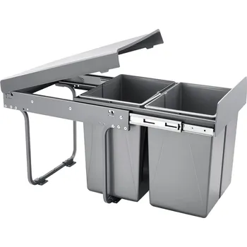 Odpadkový koš VEVOR VCFLJTDTHSST49HMYWV0 2x 20 l kovový