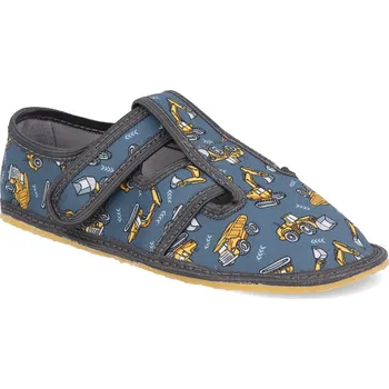 Dívčí bačkory Barefoot dětské přezůvky KTR - Bagr modré Velikost: 26