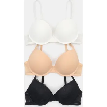 Dámské spodní prádlo Sinsay - Push-up podprsenka 3 pack - vícebarevná - 774HO-MLC - 774HO-MLC-70B