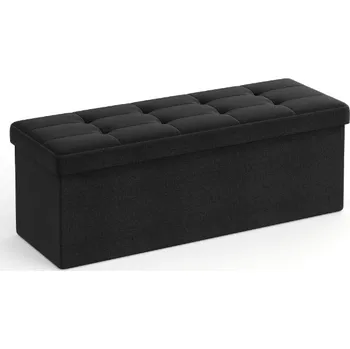 Taburet Taburet s úložným prostorem čalouněný černý