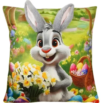 Polštář Velikonoční polštář 3D BUNNY III. 40x40 cm Mybesthome Varianta: Povlak na polštář, 40x40 cm 3D aplikace