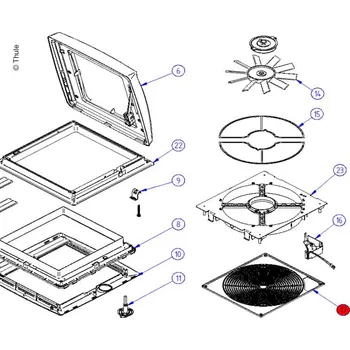 Příslušenství ke střešnímu nosiči Thule Omnivent Ventil.Grid V08