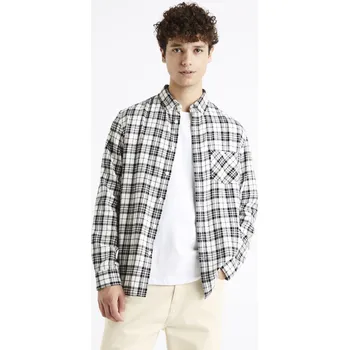 Celio Kostkovaná flanelová košile Canewto 1118995 Černá S