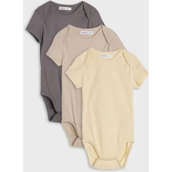 Kojenecký body Sinsay - Sada 3 bavlněných body - krémová - 7277C-01X - 7277C-01X-80