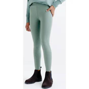 Dámské legíny FOUGANZA Dětské jezdecké legíny 500 Fullgrip 8 LET ZELENÁ