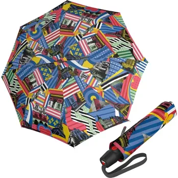 Deštník Knirps T .200 medium duomatic paris pop elegantní plně automatický deštník vícebarevný 9532018667