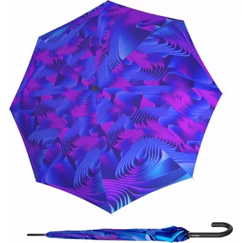 Deštník Knirps T .760 Stick Automatic wawes ice - elegantní holový vystřelovací deštník vícebarevný 9637608657